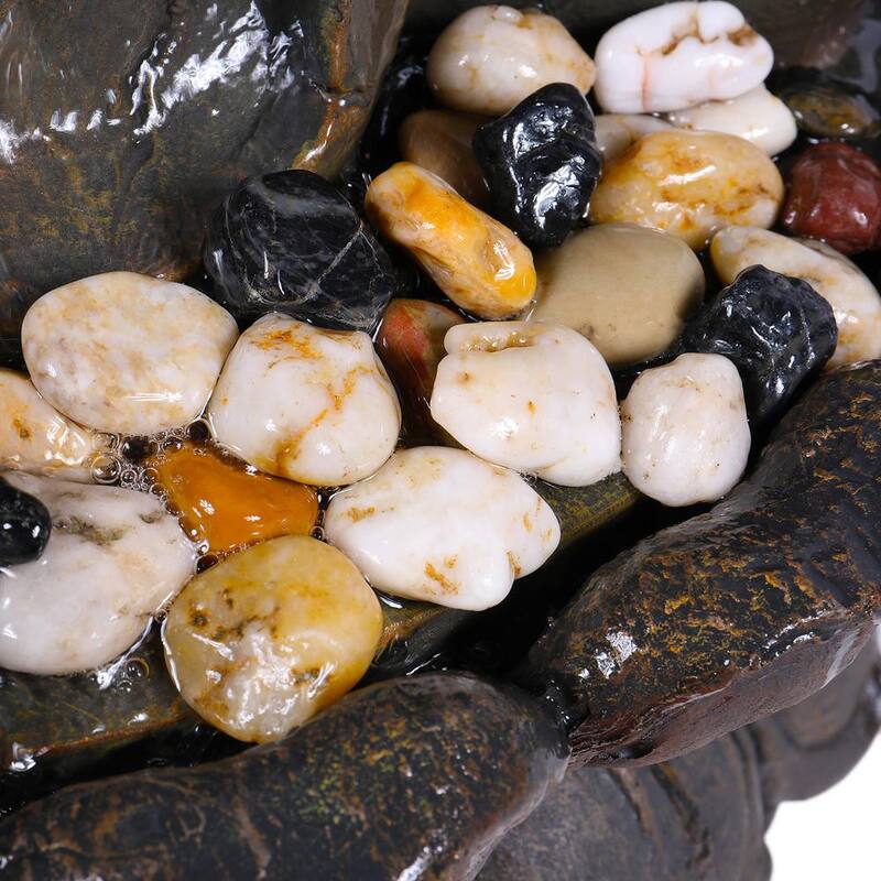 33 in. Tall Indoor/Outdoor Meditating Buddha Water Fountain Yard Decor